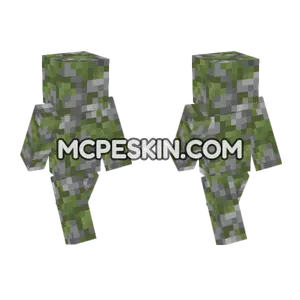 Mossy Cobblestone Minecraft Bedrock skin