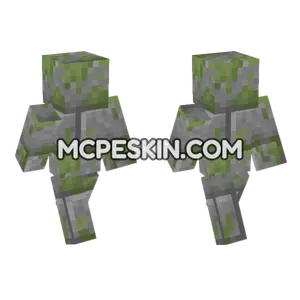 Mossy Stone Bricks Minecraft Bedrock skin