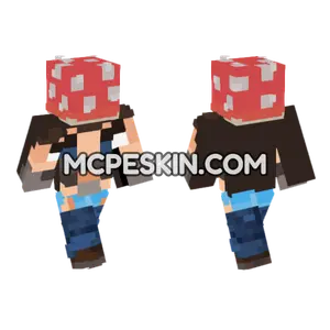 Mushroom Hat Skin Minecraft Bedrock skin