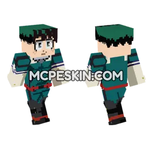 My Hero Academia Deku Minecraft Bedrock skin