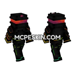 Neon Minecraft Bedrock skin