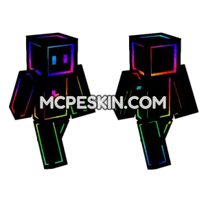 Neon Bow Skin Minecraft Bedrock skin