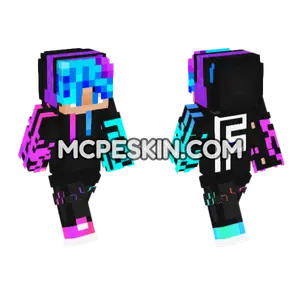 Neon Fabian Skin Minecraft Bedrock skin