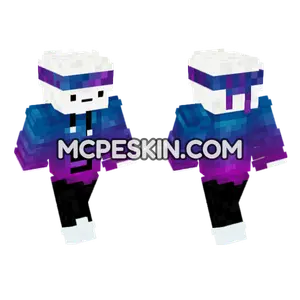 Neon Galaxy Skin Minecraft Bedrock skin
