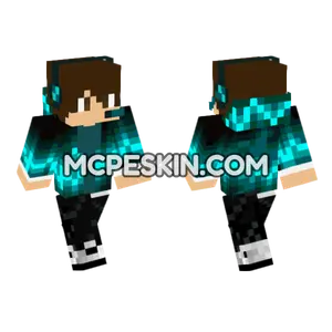 Neon Gamer New 1 Minecraft Bedrock skin