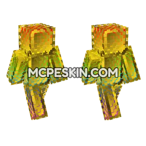 Neon Gold Skin Minecraft Bedrock skin