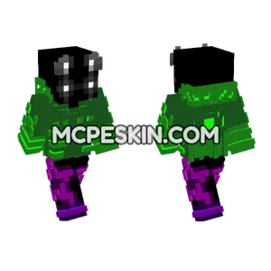 Neon Squad New 3 Minecraft Bedrock skin