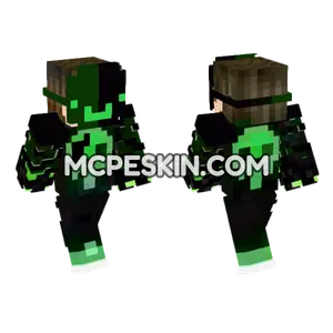 Neon Toxic Skin 3 Minecraft Bedrock skin
