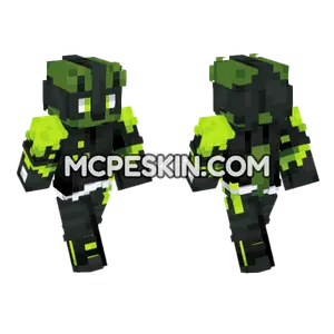 Neon Toxic Skin 4 Minecraft Bedrock skin