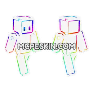 Neon White Minecraft Bedrock skin
