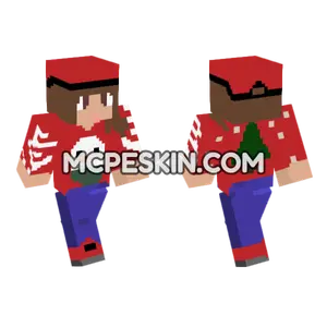New Year Girl Skin Minecraft Bedrock skin