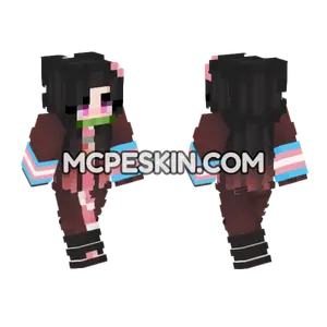 Nezuko Kamado Skin Minecraft Bedrock skin