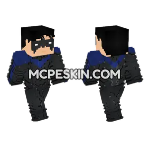 Nightwing Arkham City Skin Minecraft Bedrock skin
