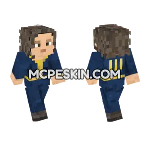Nora Blue Outfit Minecraft Bedrock skin