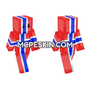 Norway Flag Skin Minecraft Bedrock skin