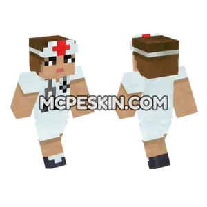 Nurse With Stethoscope Minecraft Bedrock skin