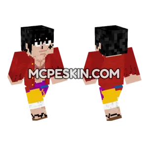 Onigashima Luffy No Hat Minecraft Bedrock skin