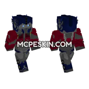 Optimus Prime Transformers Minecraft Bedrock skin