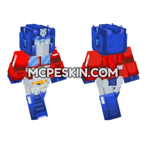 Optimus Prime Transformers Movie Minecraft Bedrock skin