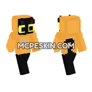 Orange And Black Character Minecraft Bedrock skin