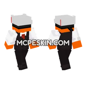 Orange and Black Suit