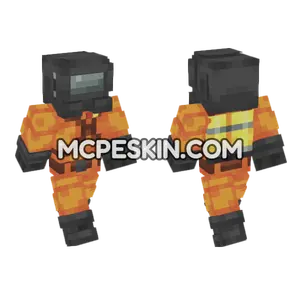 Orange Black Skin Minecraft Bedrock skin