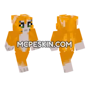 Orange Cat Character Minecraft Bedrock skin