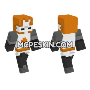 Orange Knight Minecraft Bedrock skin