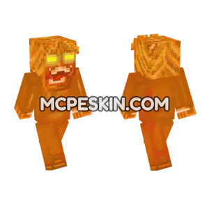 Orange Lava Monster Minecraft Bedrock skin