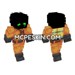 Orange Pumpkin Boy Minecraft Bedrock skin