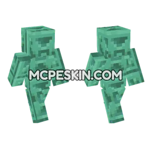 Oxidized Chiseled Copper Minecraft Bedrock skin