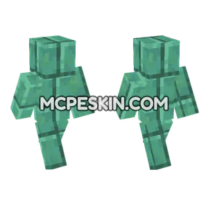 Oxidized Cut Copper Minecraft Bedrock skin