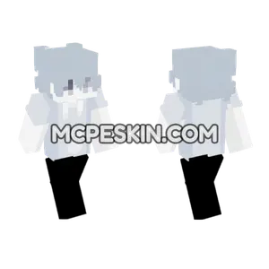 Pale Blue Winter Outfit Minecraft Bedrock skin