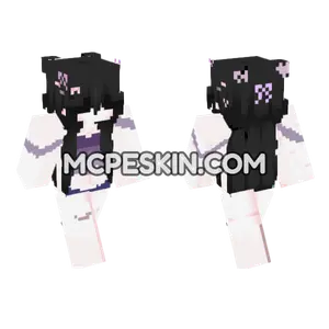 Pale Lavender Dress Girl Minecraft Bedrock skin