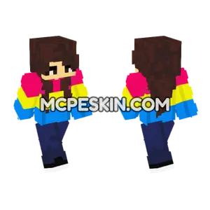 Pan Pride Outfit Minecraft Bedrock skin