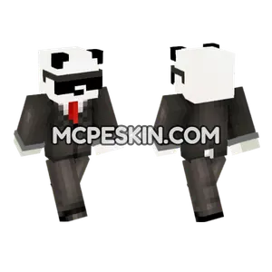 Panda Formal Suit Minecraft Bedrock skin