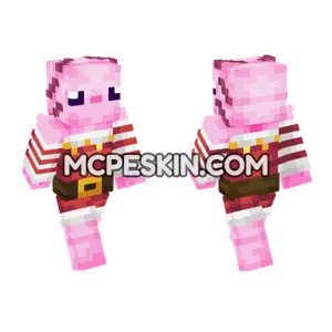 Party Axolotl Minecraft Bedrock skin