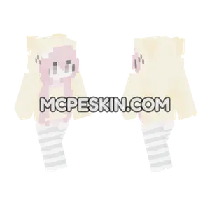 Pastel Bunny Girl Minecraft Bedrock skin