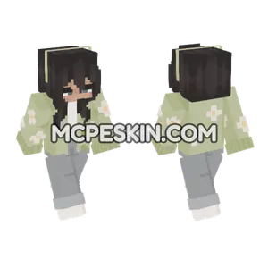 Pastel Floral Cardigan Minecraft Bedrock skin