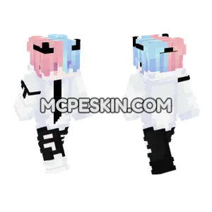 Pastel Hair Boy Minecraft Bedrock skin