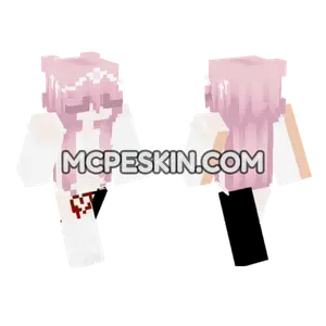 Pastel Pink Hair Girl Minecraft Bedrock skin
