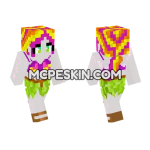 Pink And Yellow Hair Girl