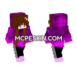 Pink Anime Girl Minecraft Bedrock skin