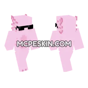 Pink Axolotl Skin Minecraft Bedrock skin
