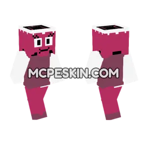 Pink Blob Character