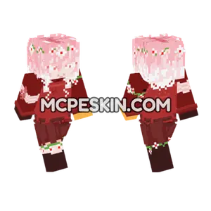 Pink Cherry Blossom Outfit Minecraft Bedrock skin