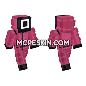 Pink Guard Squid Game Minecraft Bedrock skin