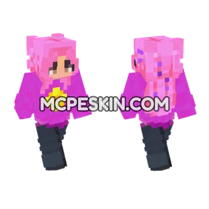 Pink Hair Girl Minecraft Bedrock skin