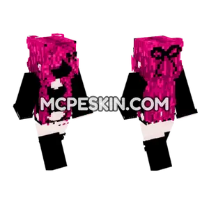 Pink Hair Schoolgirl Minecraft Bedrock skin