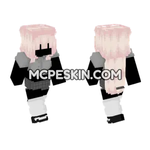 Pink Hair Schoolgirl Outfit Minecraft Bedrock skin